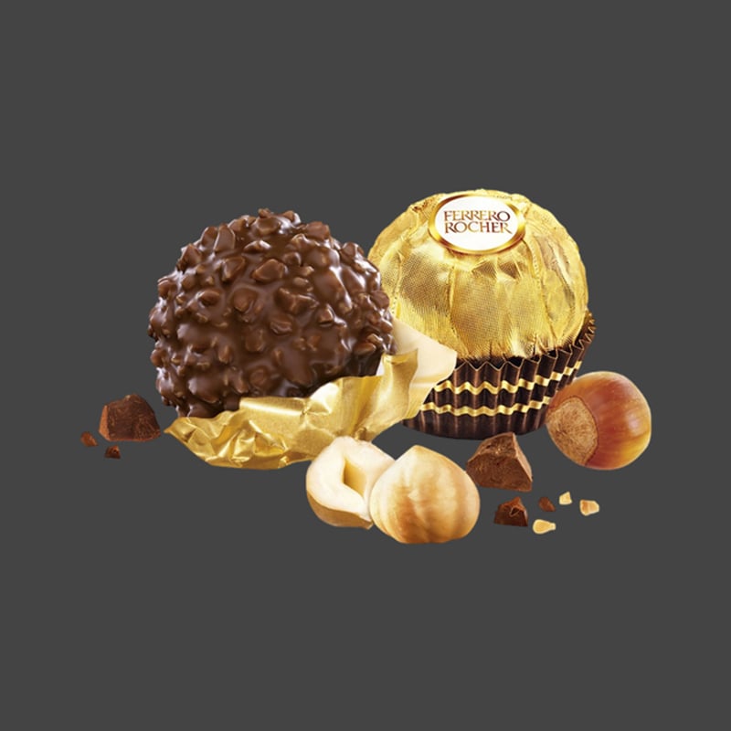 Picture of Ferrero Rocher 3 Pcs Chocolate Hazelnut Confectionery Candy Bar Sweet Treats