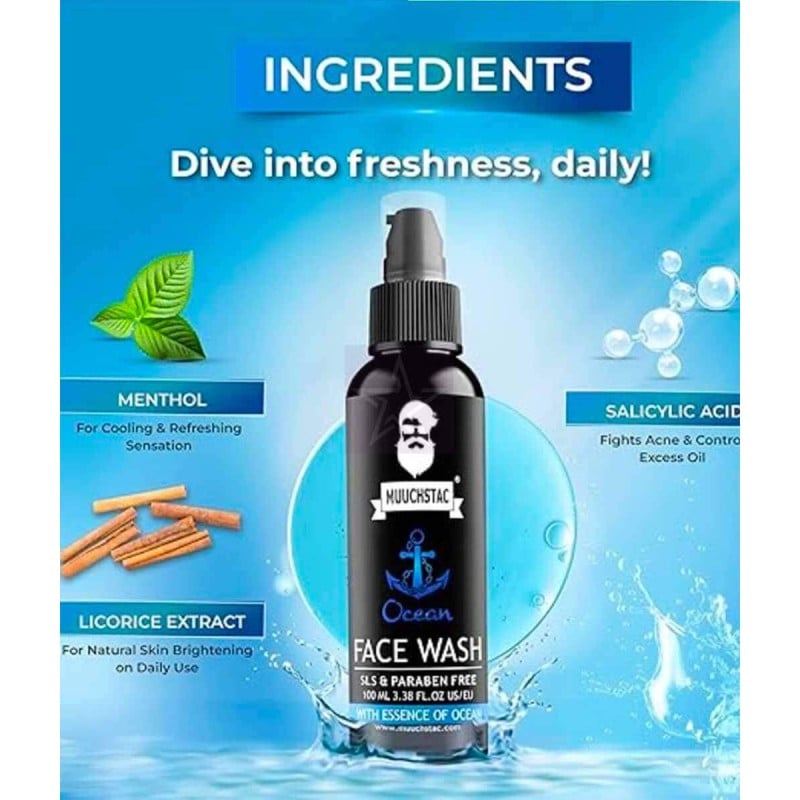 Picture of Muuchstac Men's Ocean Face Wash – Refreshing Face Wash for Men