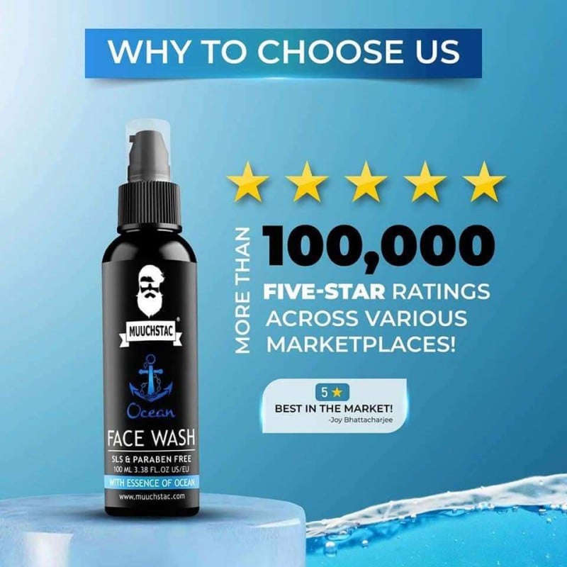 Picture of Muuchstac Men's Ocean Face Wash – Refreshing Face Wash for Men