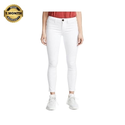 Picture of Export quality white pant for women stylish jins stretch and soft | White denim jeans pant for women | Pant for women at low price