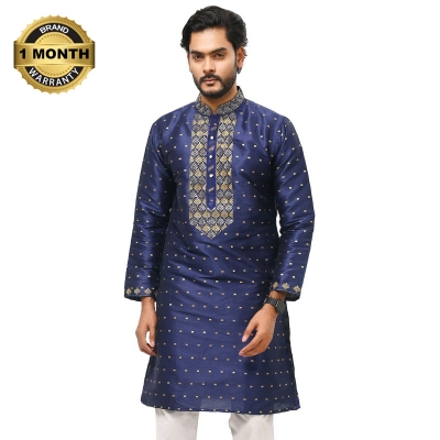 Picture of Premium blue panjabi for men new collection 2023 eid | Exclusive panjabi for men high quality price | Stylish indian panjabi for men