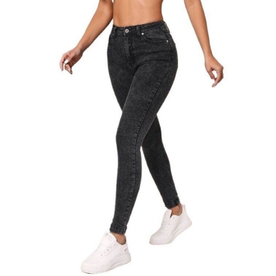 Picture of High quality black pants for women | Export quality fade black jeans pant for women | Narrow shape denim pant for women