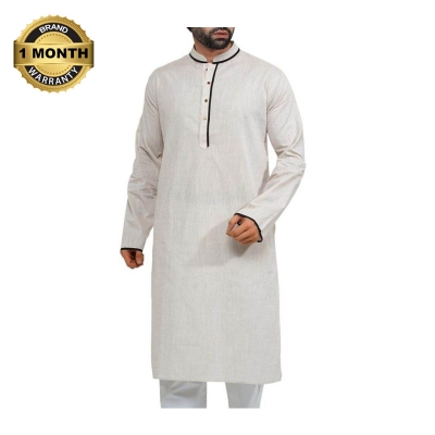 Picture of Panjabi for men new collection 2023 eid | Off white colour panjabi for men | Cotton panjabi for men 2023
