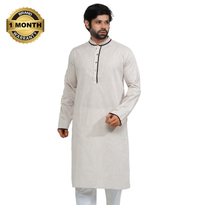 Picture of Buy Stylish Light Color Soft Cotton Panjabi for Men - Perfect for Eid & Casual Wear | Premium Quality Light-Colored Soft Cotton Panjabis for Men - Comfortable & Trendy | Light Color Men’s Panjabi in Soft Cotton - Best Deals for Festivals & Daily Wear