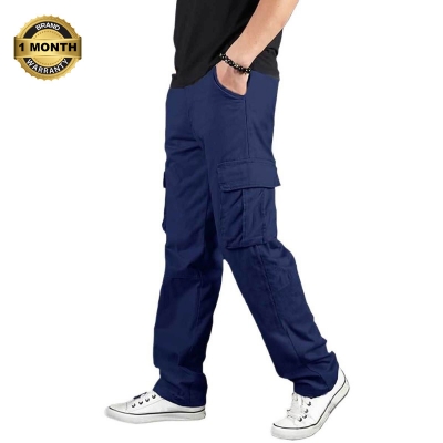 Picture of Export quality cargo pant for men stylish blue 2024 | High quality mobile pant for men stylish 2024 new | Six pocket cargo pant for men - Mens cargo pants