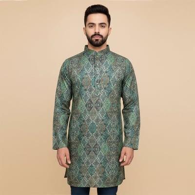 Picture of Stylish panjabi for men new collection 2024 brand | Purple, maroon, olive and black high quality panjabi collection | Premium soft cotton panjabi at low price - panjabi  - Printed panjabi for gift item