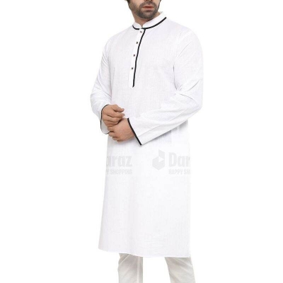 Picture of Premium panjabi for men new collection 2024 eid | White colour panjabi for men | Cotton panjabi for men 2024 | High quality panjabi at low price