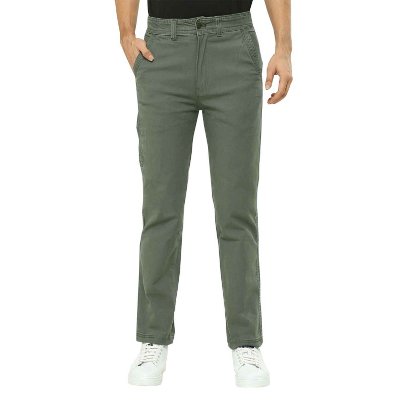 Picture of Olive pant for men jeans styles | pant for men olive colour jence | High quality cargo pant for men olive - olive Stretch cargo pant with wash