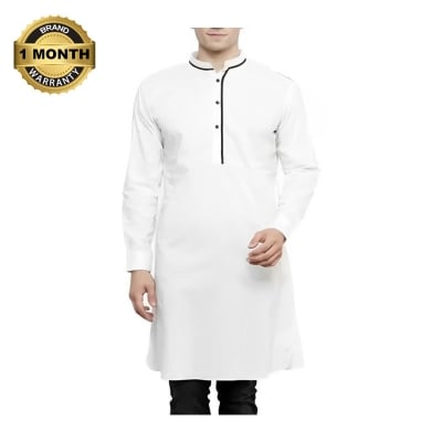 Picture of Premium panjabi for men new collection 2024 eid | White colour panjabi for men | Cotton panjabi for men 2024 | High quality panjabi at low price